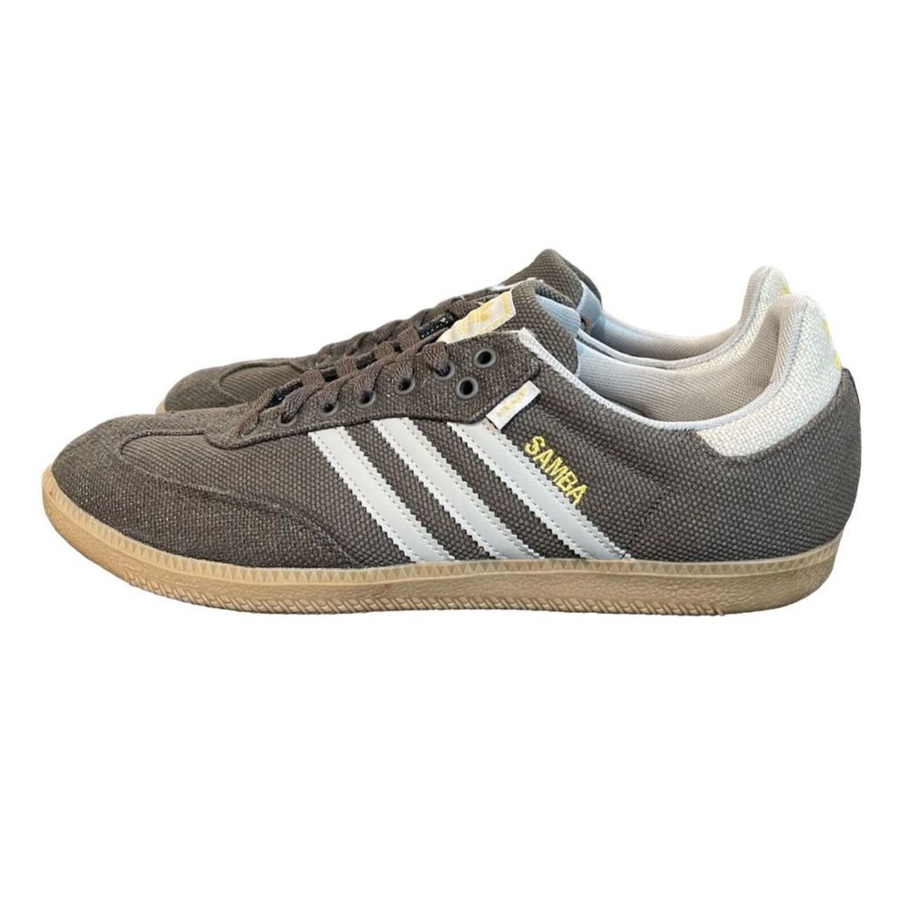 Mens Adidas Hemp Samba Sneakers Olive/gum Soccer Casual Size 12 G98628 - Picture 2 of 9